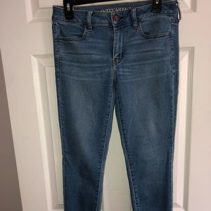 blue american eagle skinny jeans